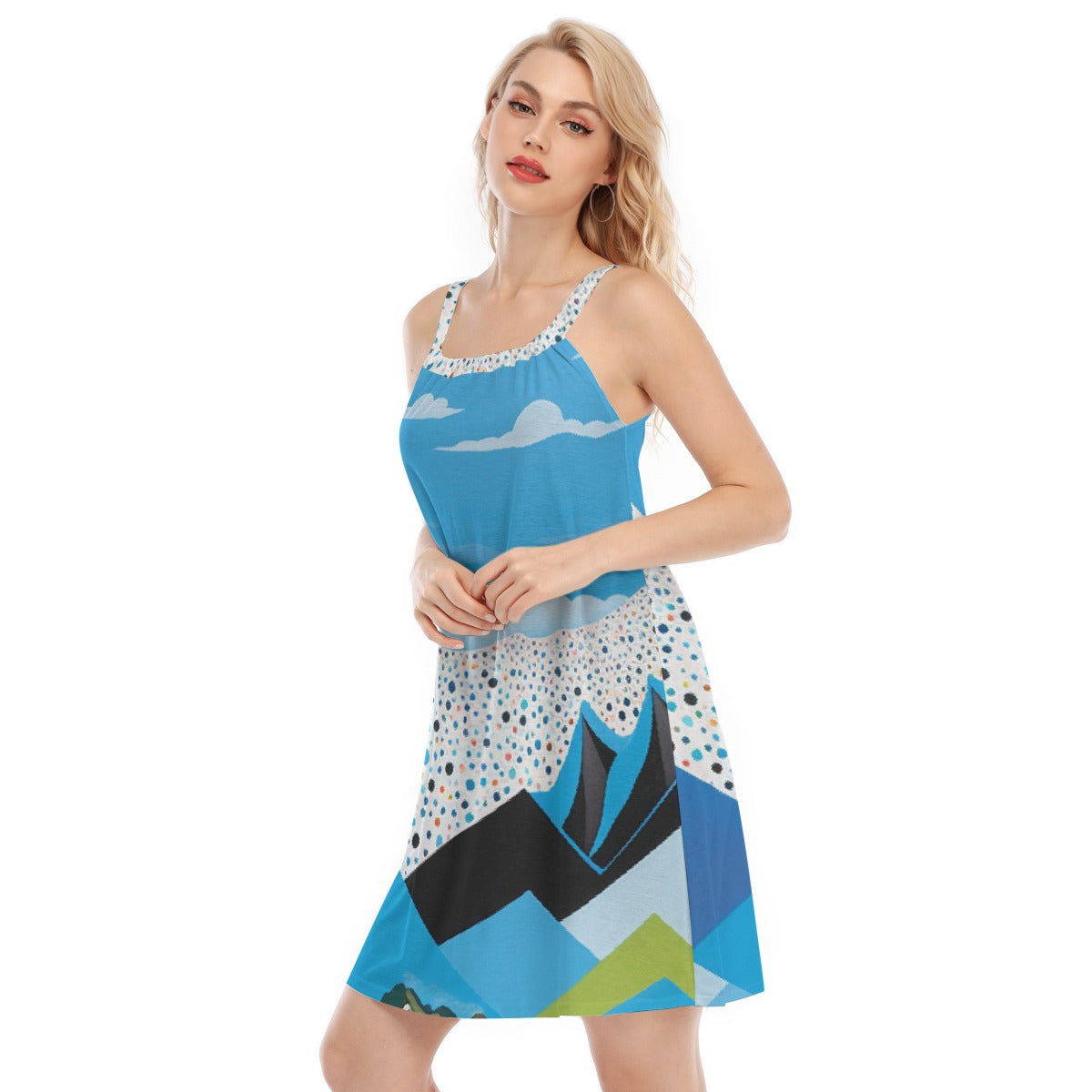 All-Over Print Women's Sleeveless Cami Dress