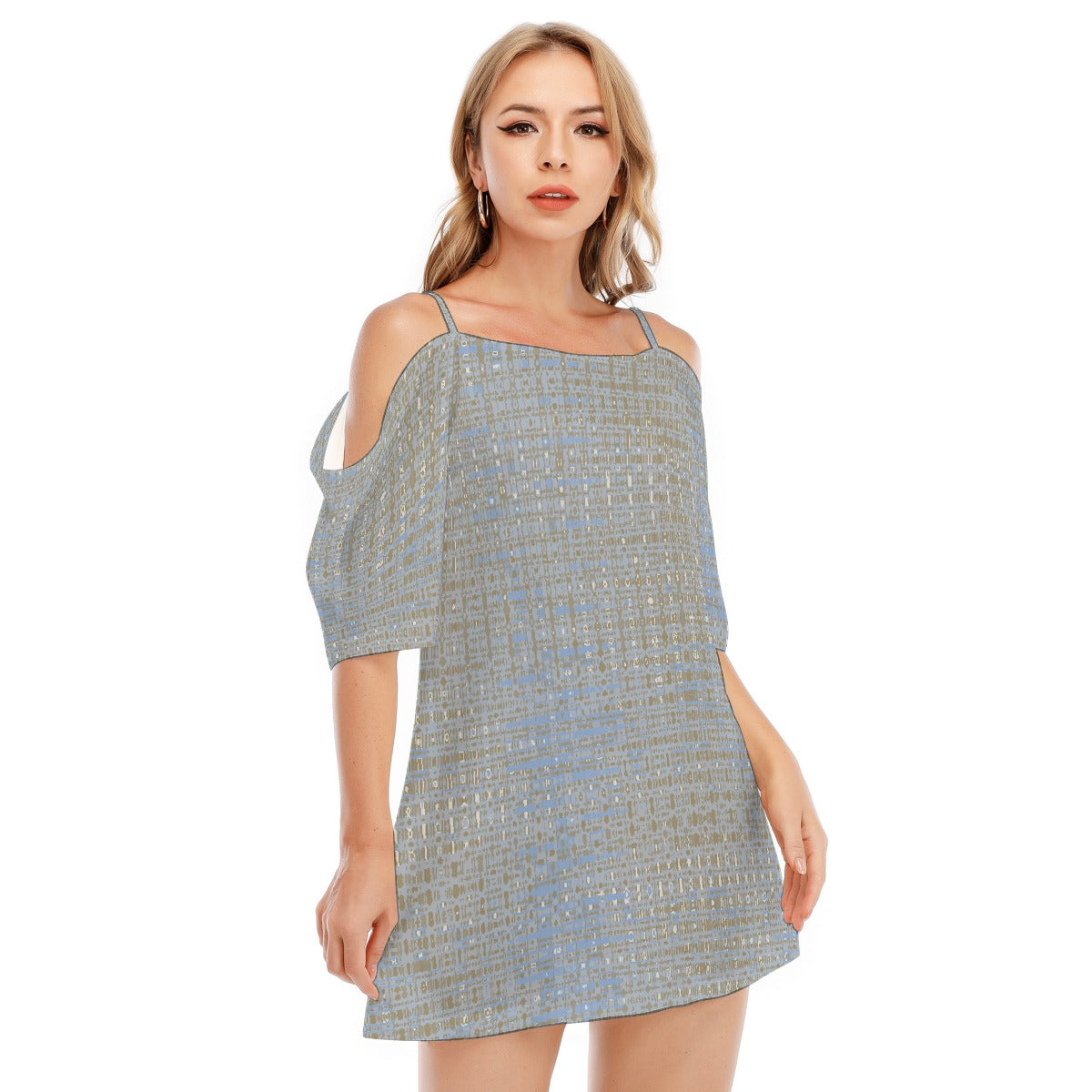 All-Over Print Women's Off-shoulder Cami Dress