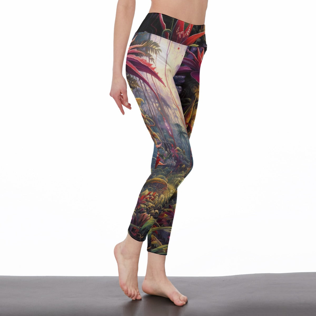 All-Over Print Women's High Waist Leggings | Side Stitch Closure