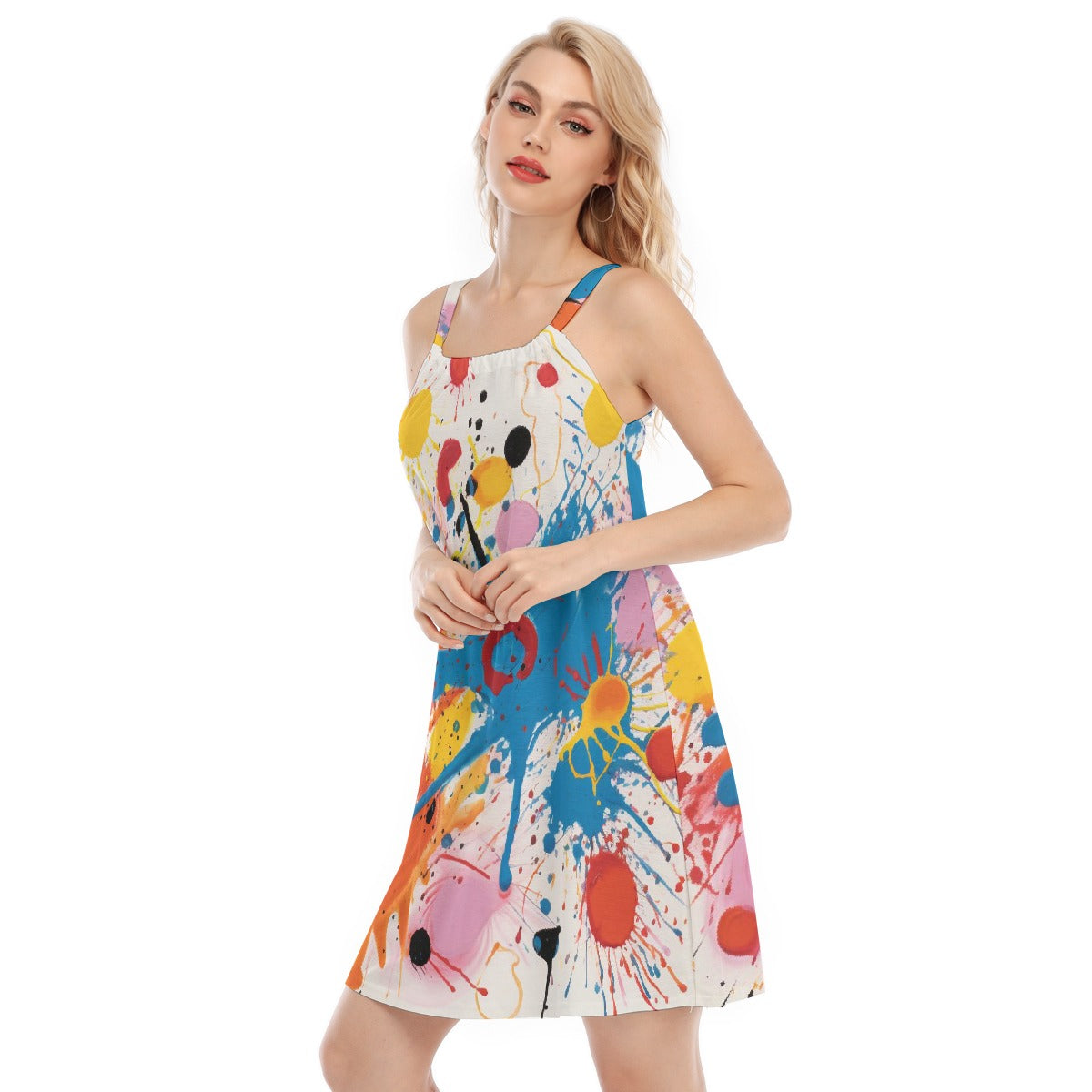 All-Over Print Women's O-neck Cami Dress