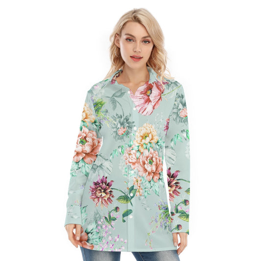 All-Over Print Women's Long Shirt