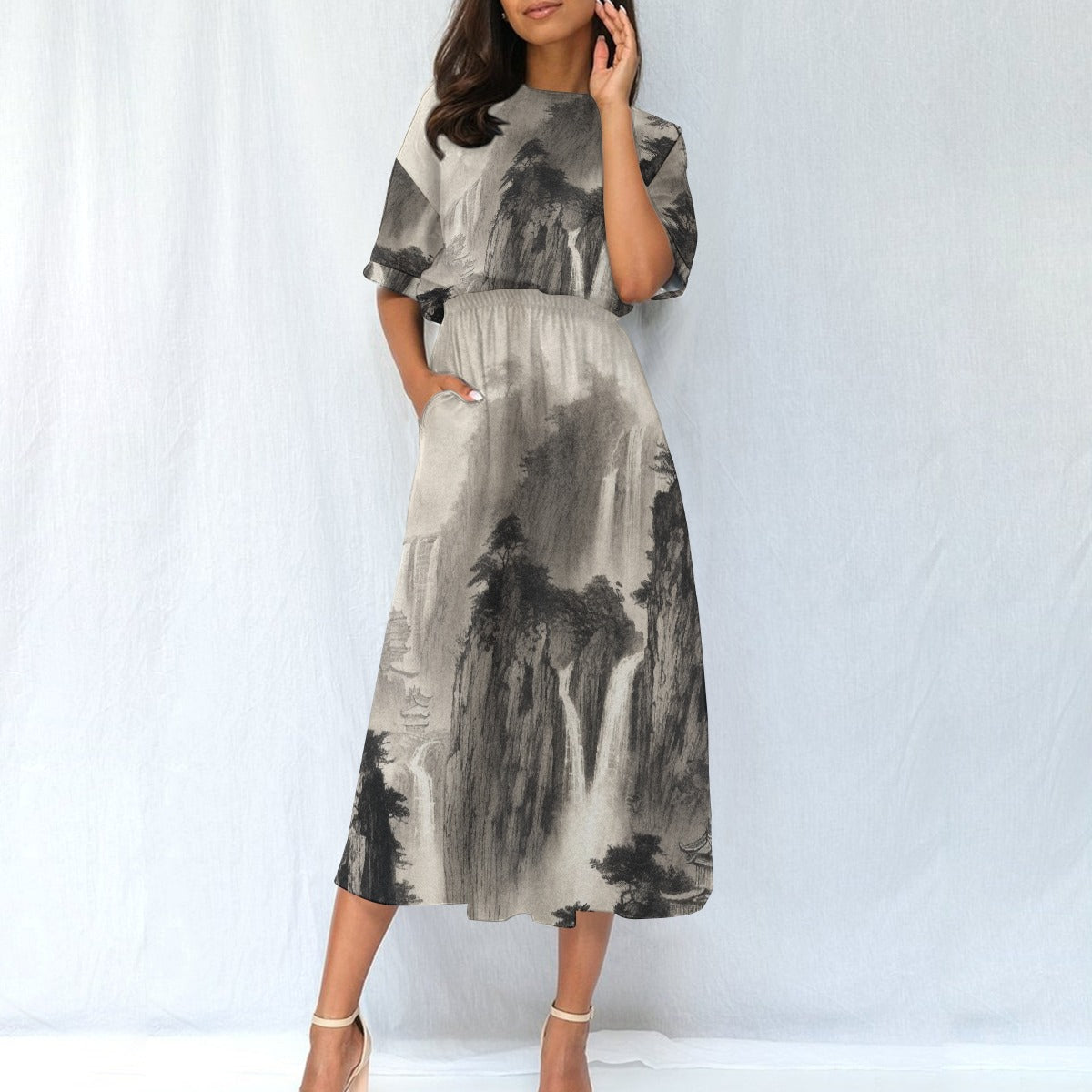 All-Over Print Women's Elastic Waist Dress