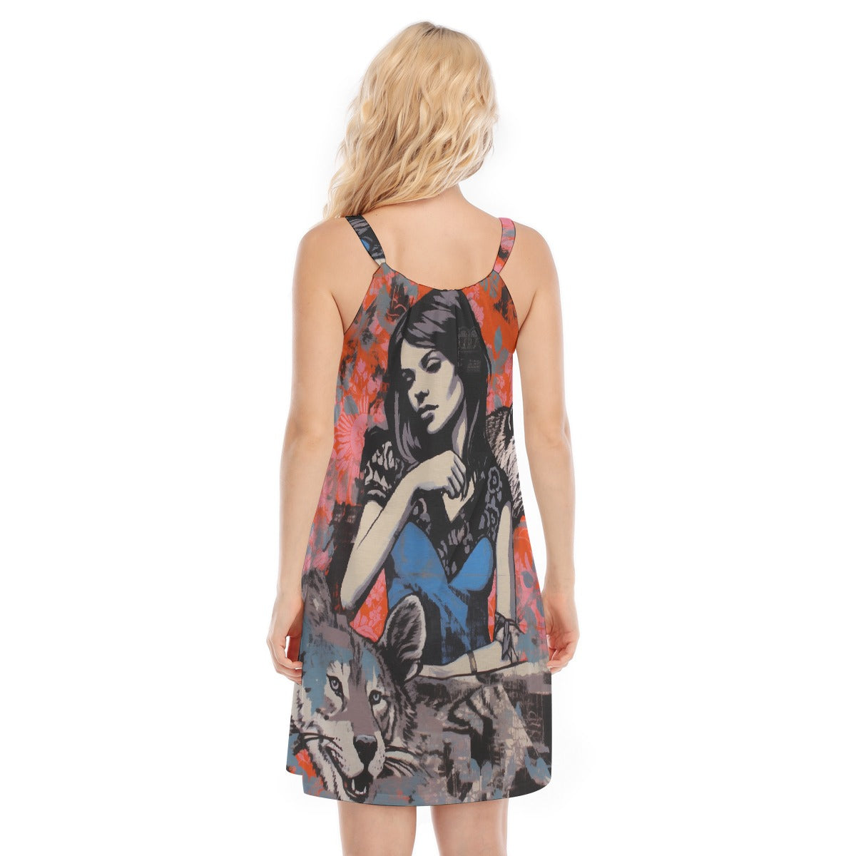 All-Over Print Women's O-neck Cami Dress