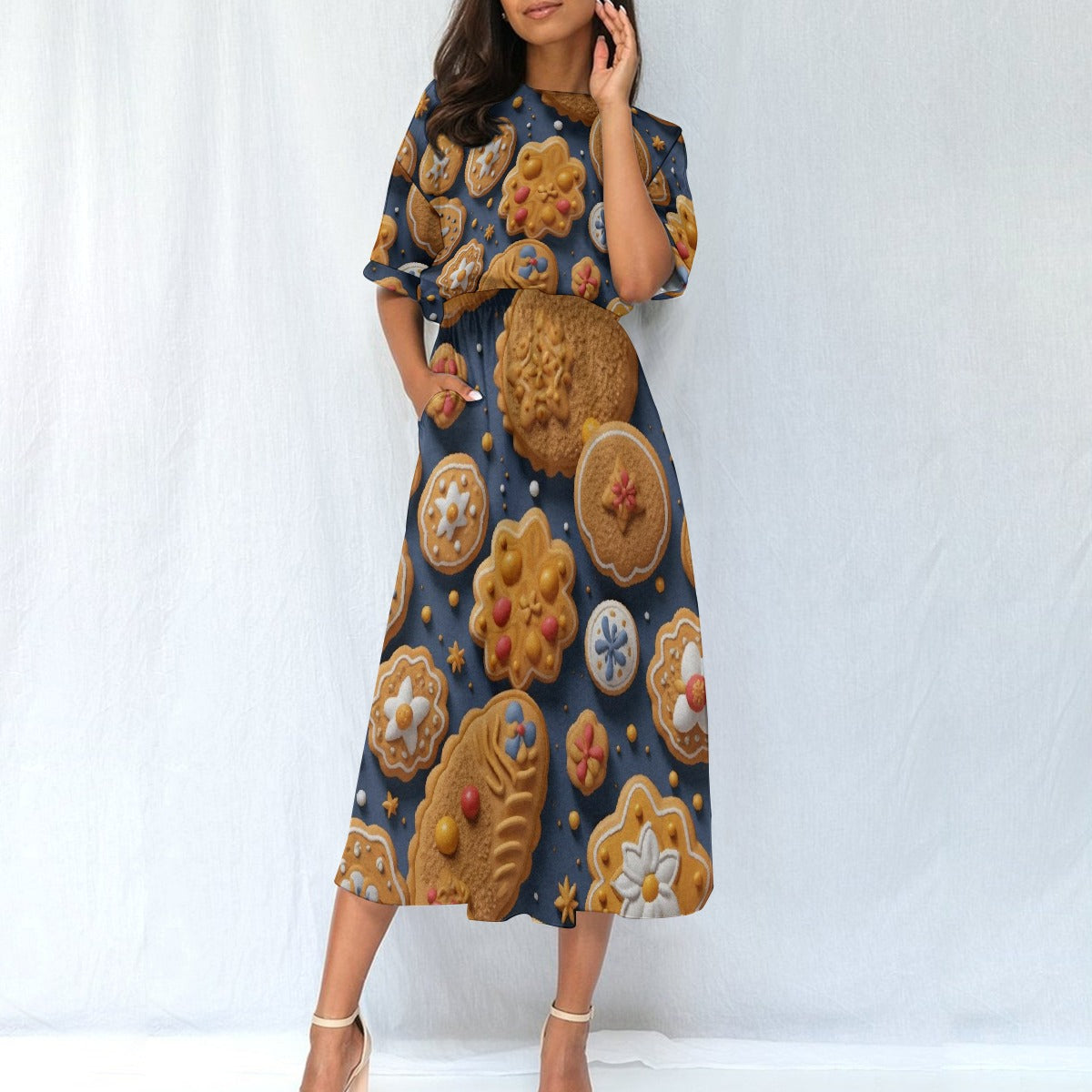 All-Over Print Women's Elastic Waist Dress