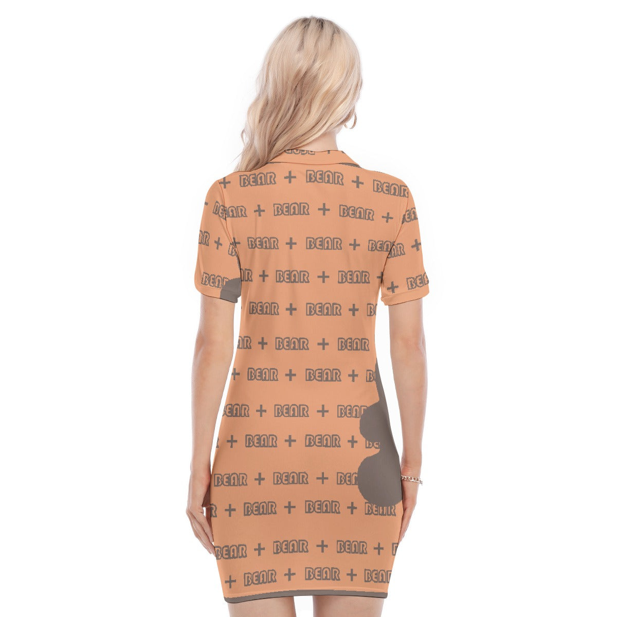 All-Over Print Women's Polo Collar Dress