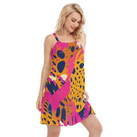 All-Over Print Women's O-neck Cami Dress