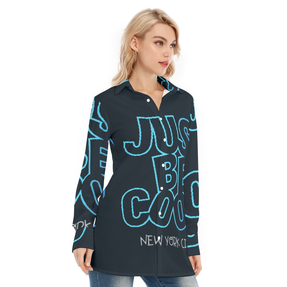 All-Over Print Women's Long Shirt