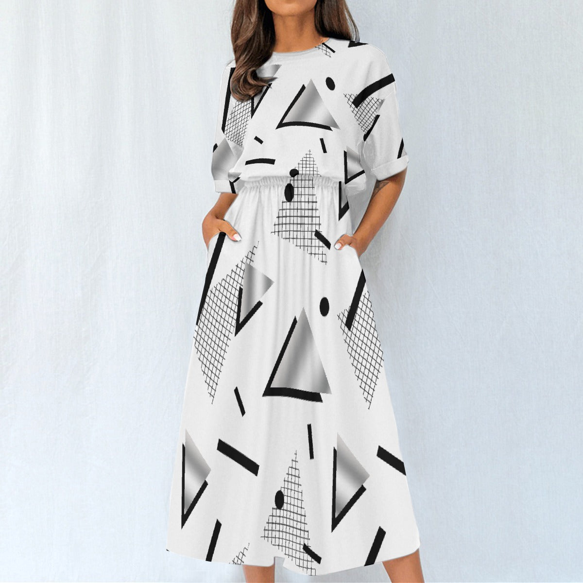 All-Over Print Women's Elastic Waist Dress