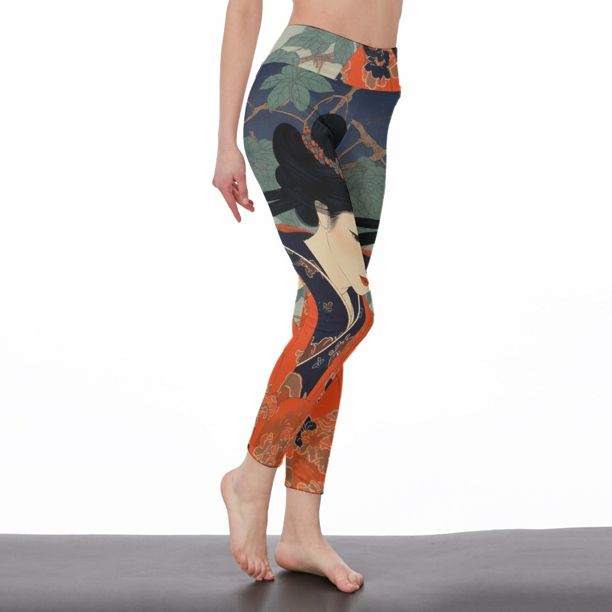 All-Over Print Women's High Waist Leggings | Side Stitch Closure