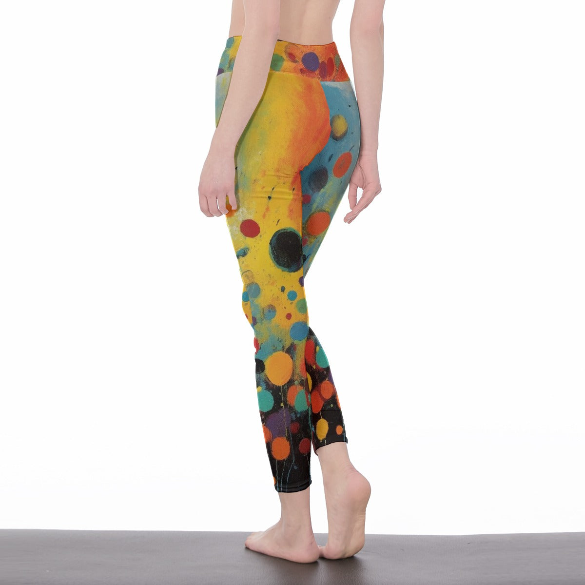 All-Over Print Women's High Waist Leggings | Side Stitch Closure