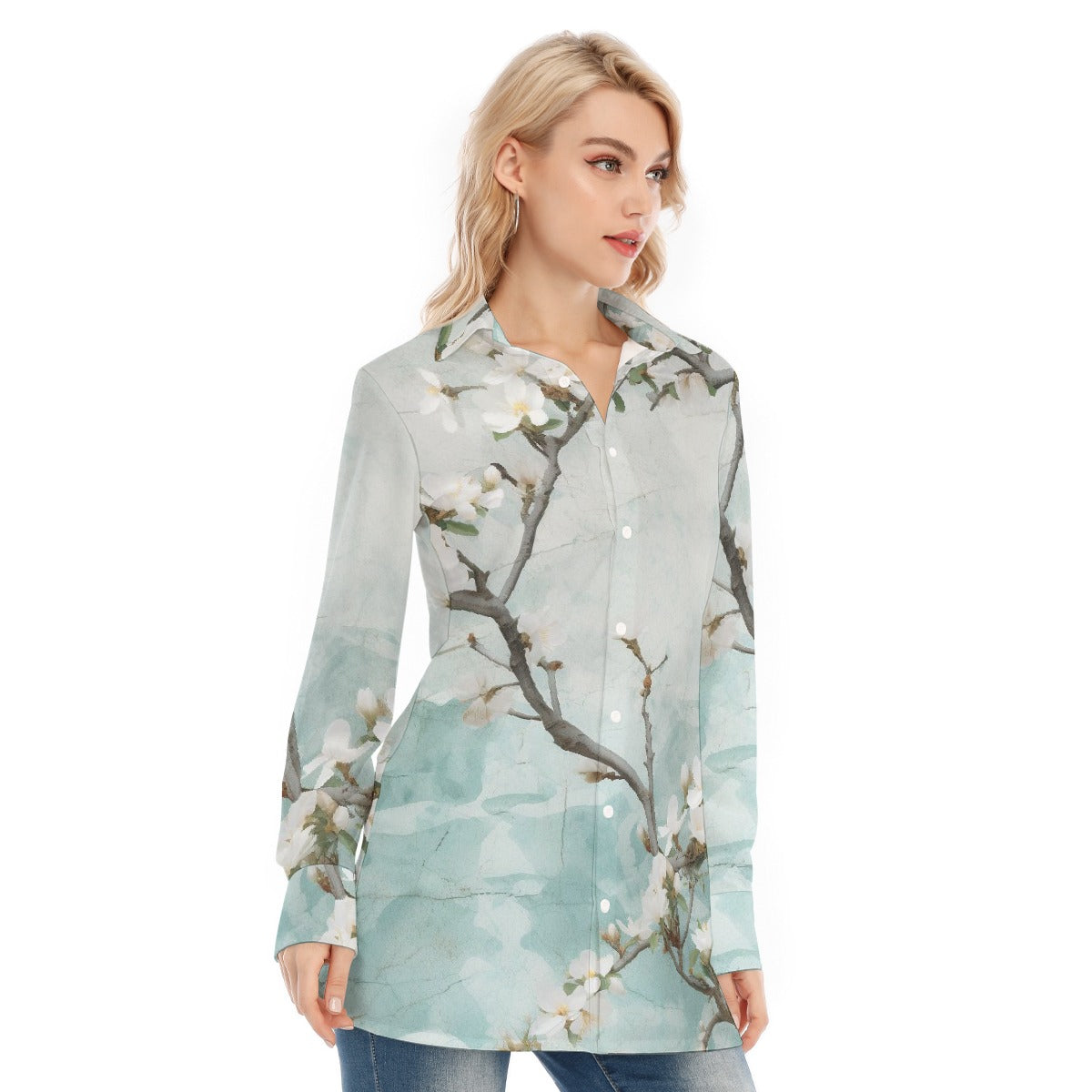 All-Over Print Women's Long Shirt