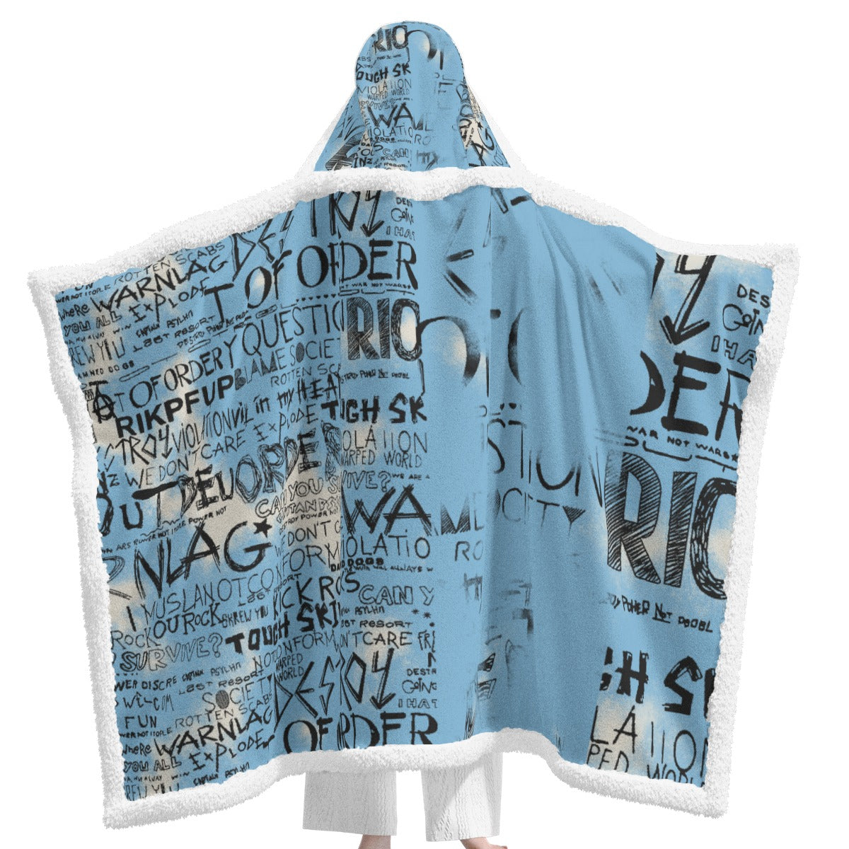 All-Over Print Unisex Wearable Hooded Blanket