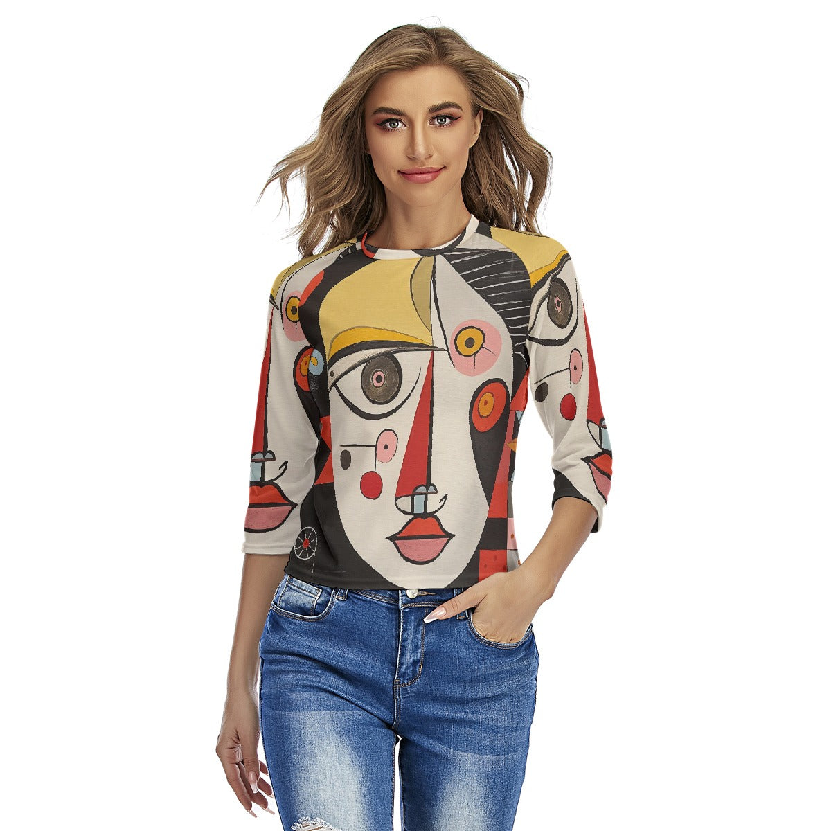 All-Over Print Women's Raglan Sleeves T-shirts