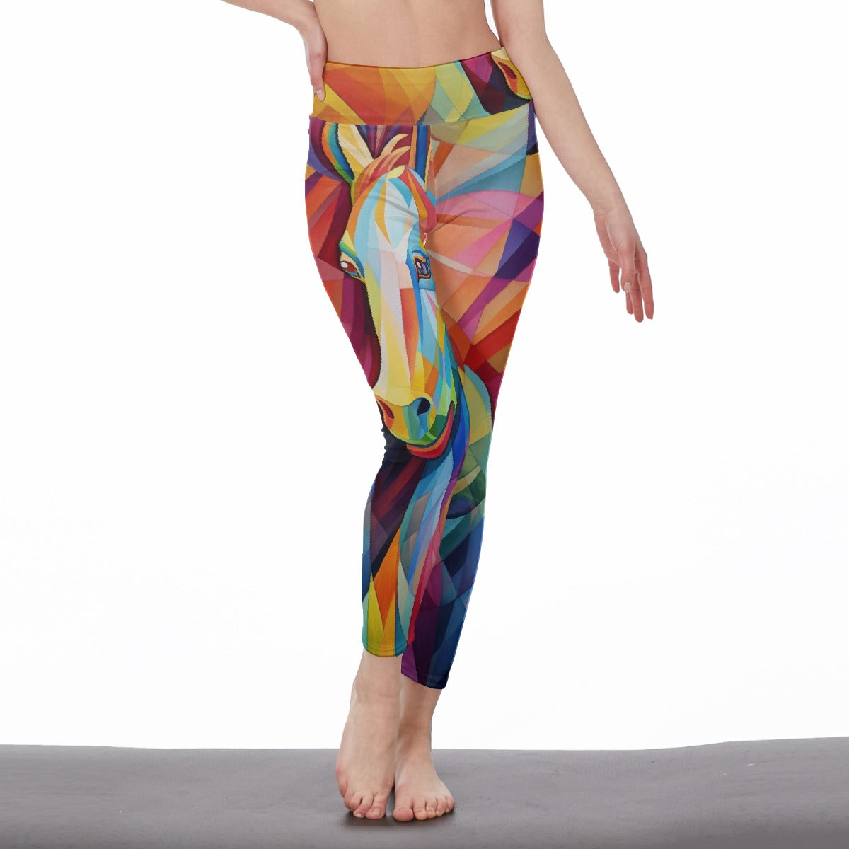 All-Over Print Women's High Waist Leggings | Side Stitch Closure