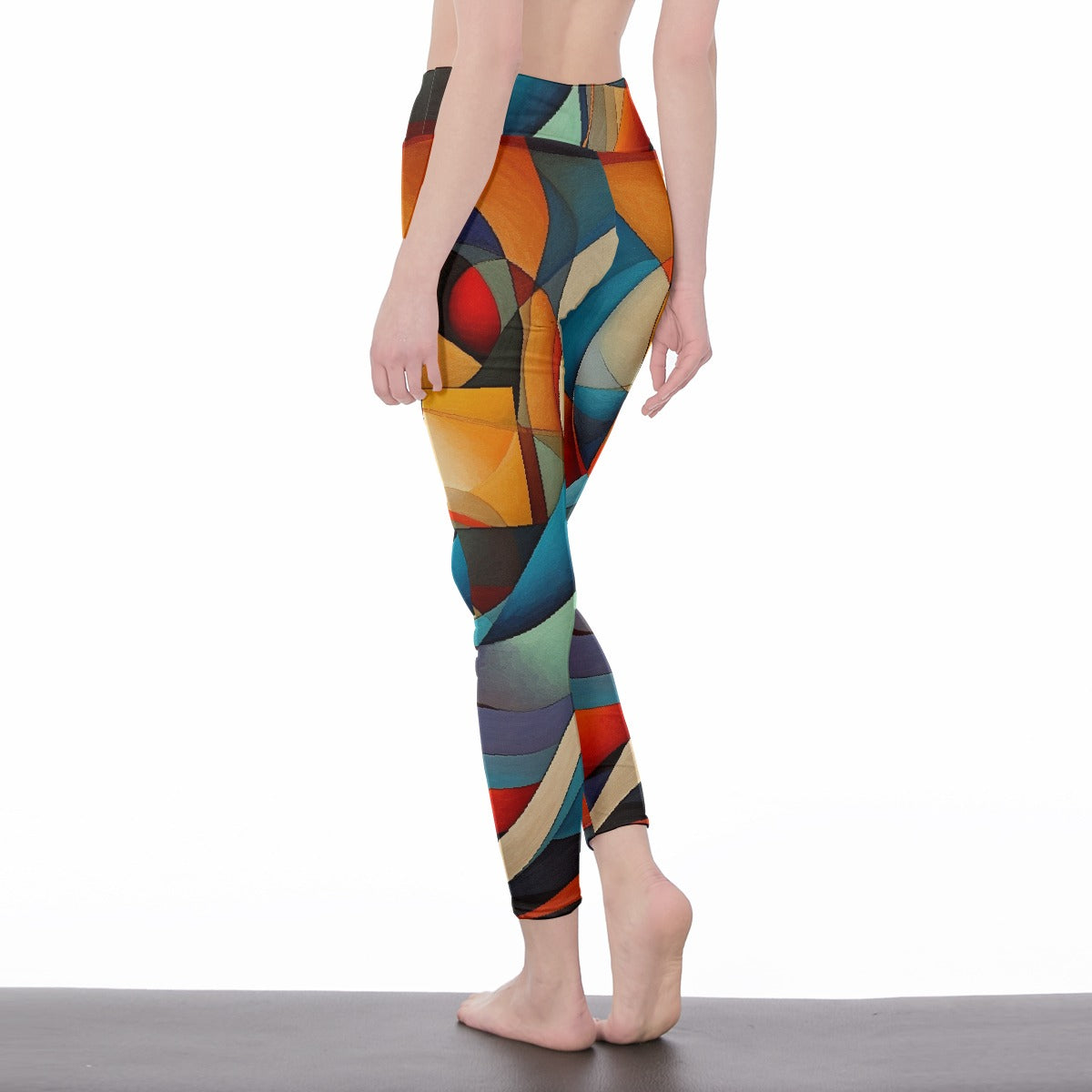 All-Over Print Women's High Waist Leggings | Side Stitch Closure