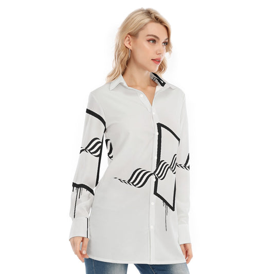 All-Over Print Women's Long Shirt