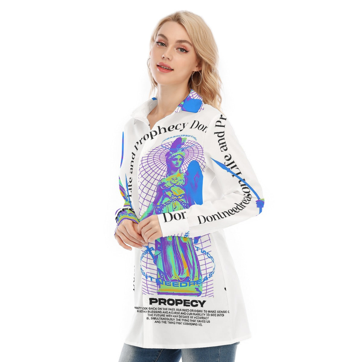 All-Over Print Women's Long Shirt