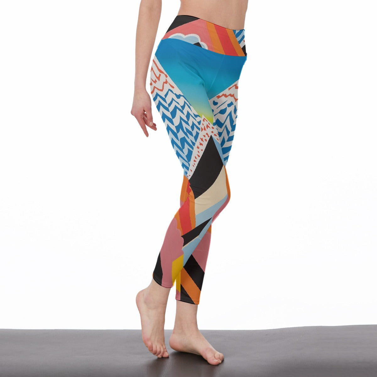 All-Over Print Women's High Waist Leggings | Side Stitch Closure