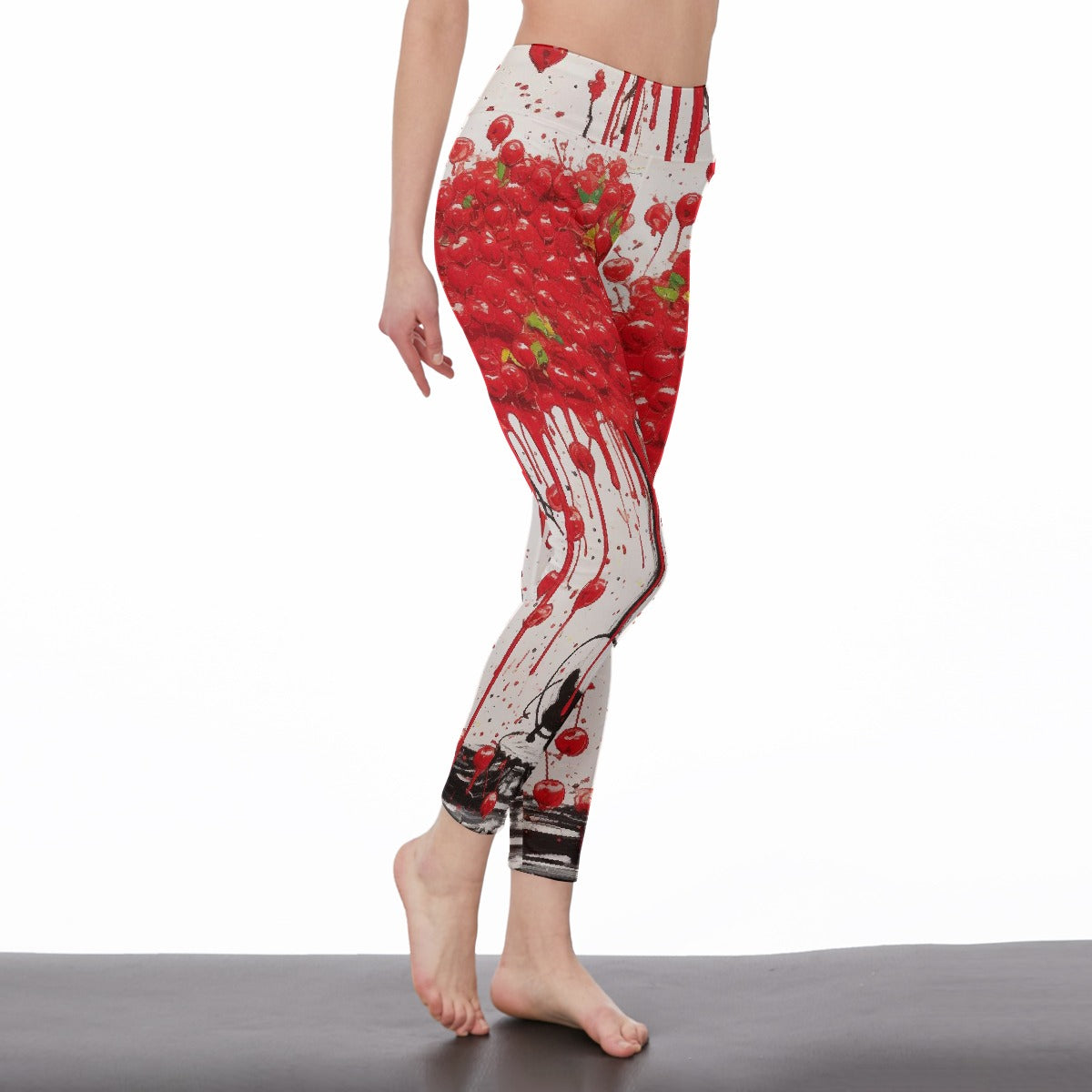 All-Over Print Women's High Waist Leggings | Side Stitch Closure