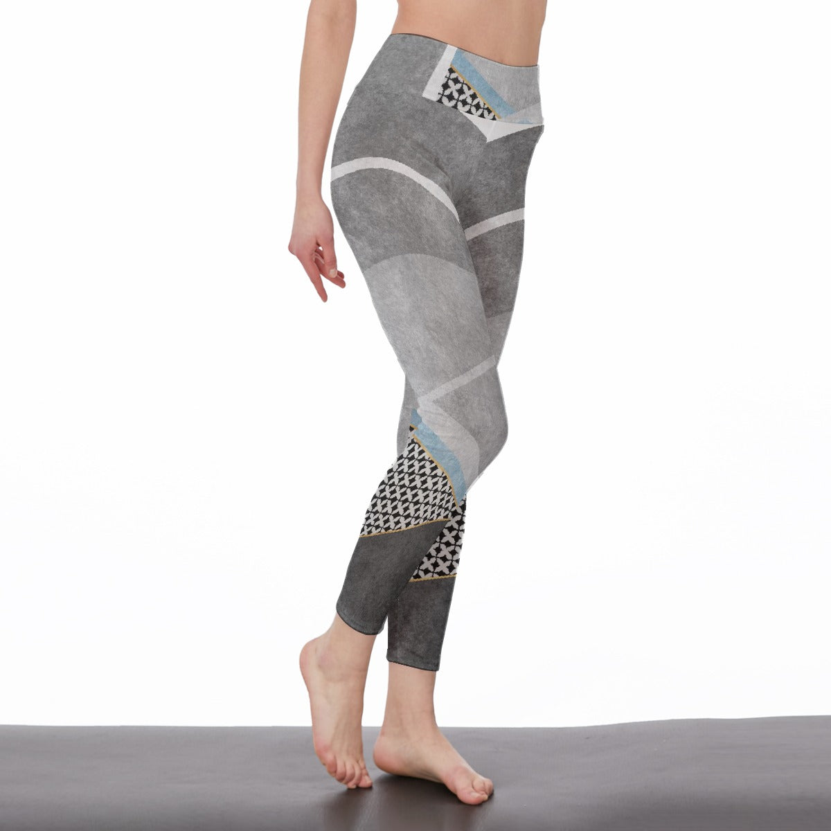 All-Over Print Women's High Waist Leggings | Side Stitch Closure