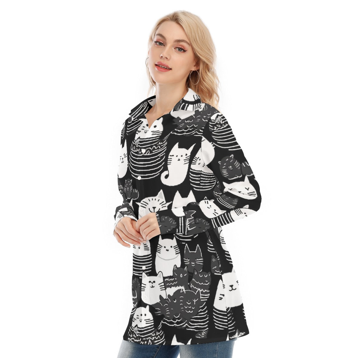 All-Over Print Women's Long Shirt