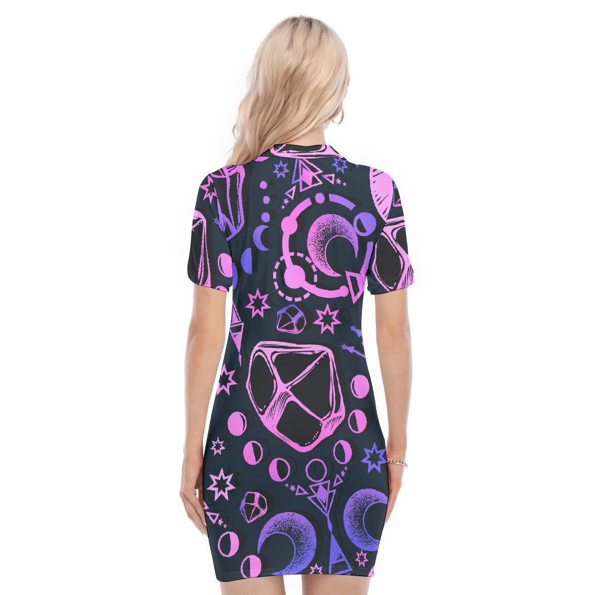 All-Over Print Women's Polo Collar Dress