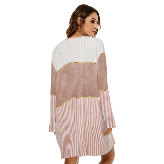 All-Over Print  Women's Loose Crew Neck Dress