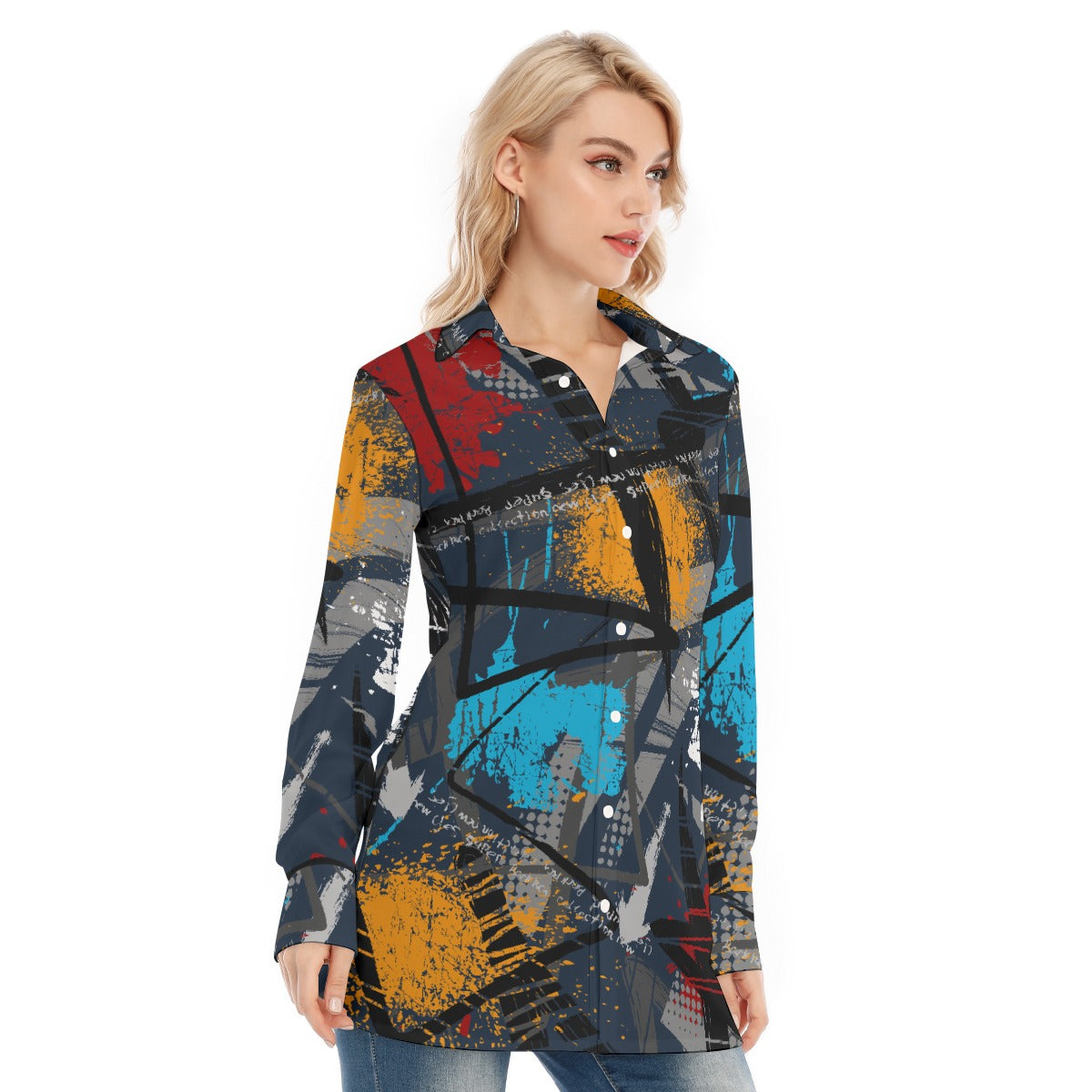 All-Over Print Women's Long Shirt