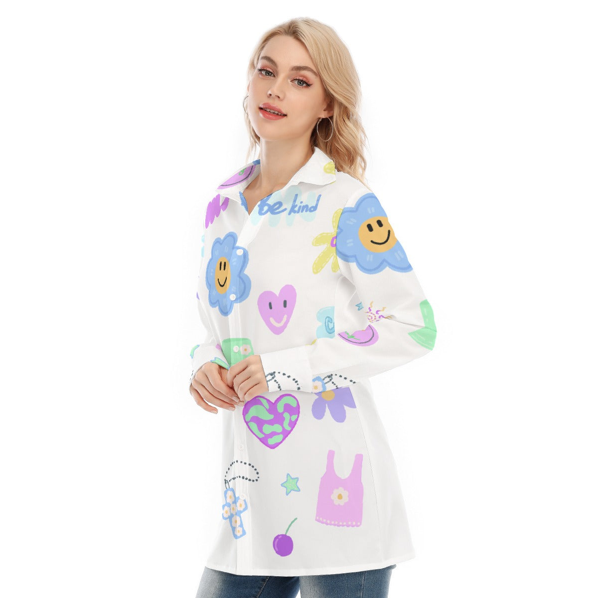 All-Over Print Women's Long Shirt