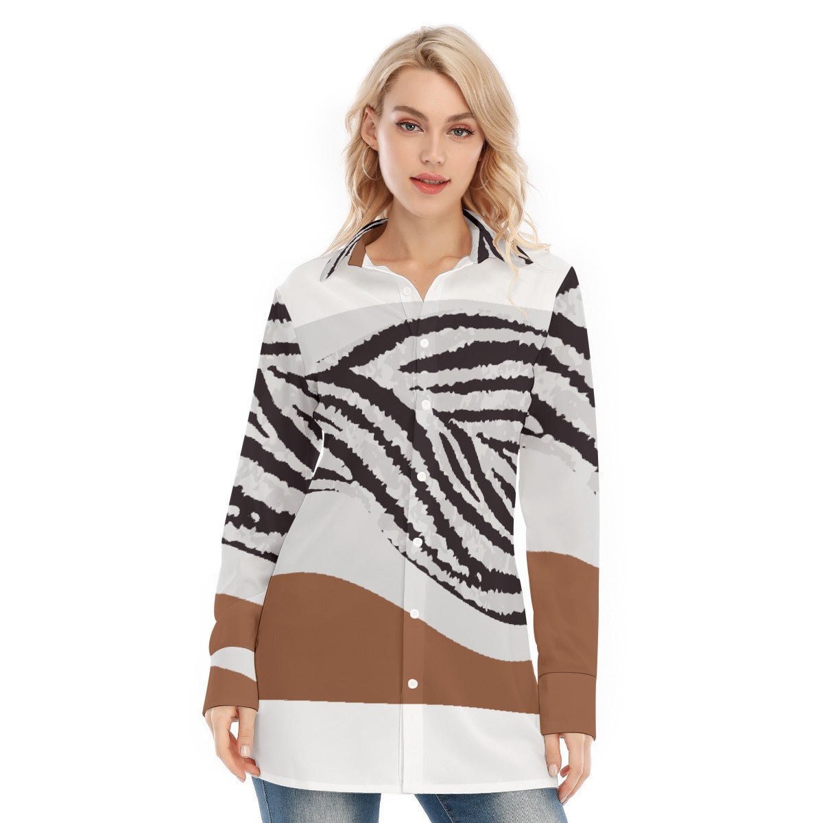 All-Over Print Women's Long Shirt