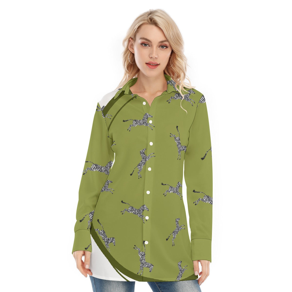 All-Over Print Women's Long Shirt