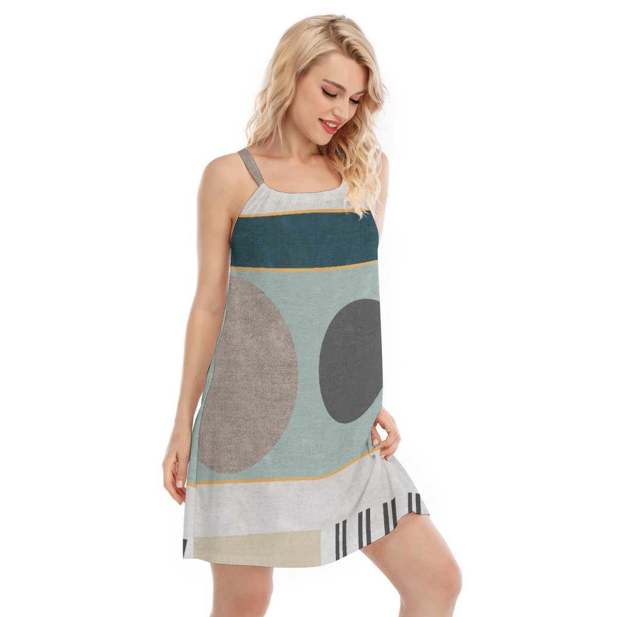 All-Over Print Women's O-neck Cami Dress