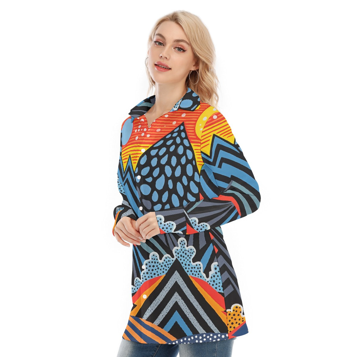 All-Over Print Women's Long Shirt