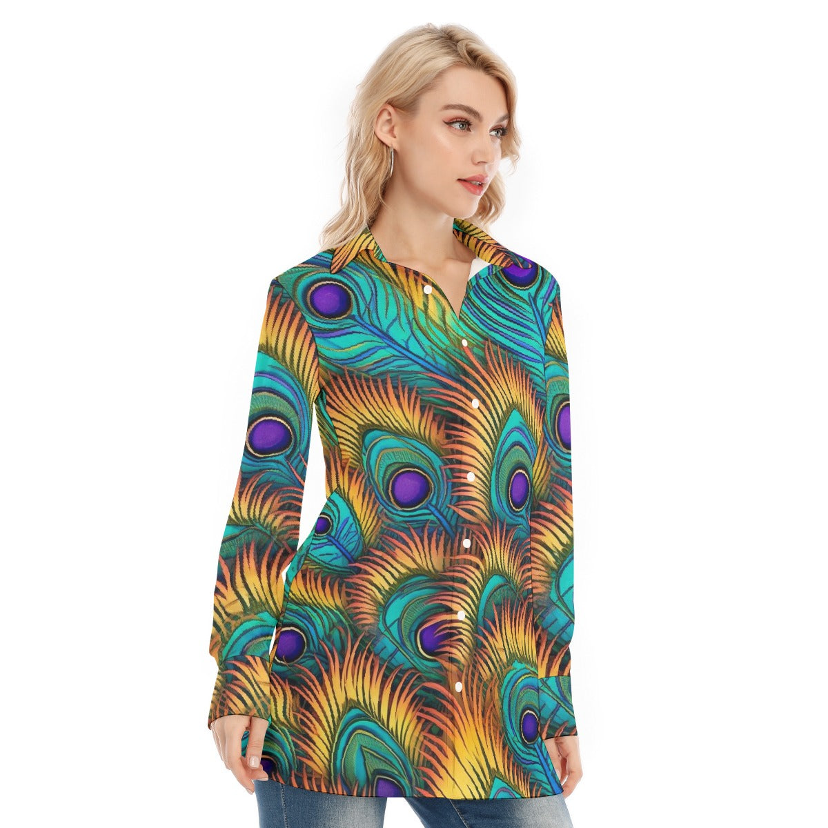 All-Over Print Women's Long Shirt