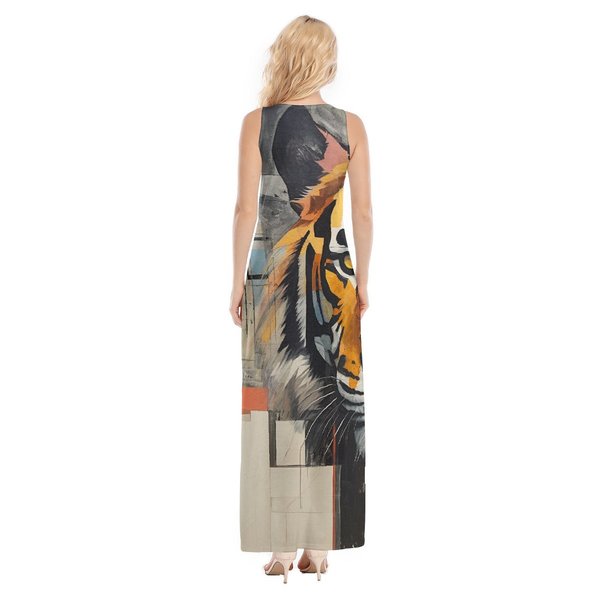 All-Over Print Women's Vest Dress | Length To Ankle