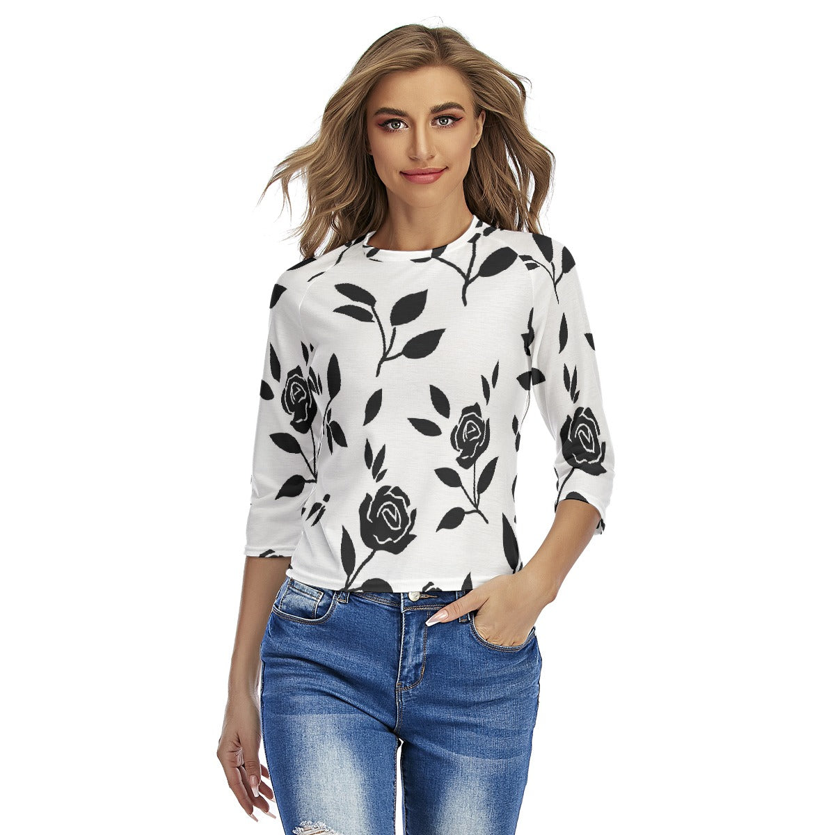 All-Over Print Women's Raglan Sleeves T-shirts