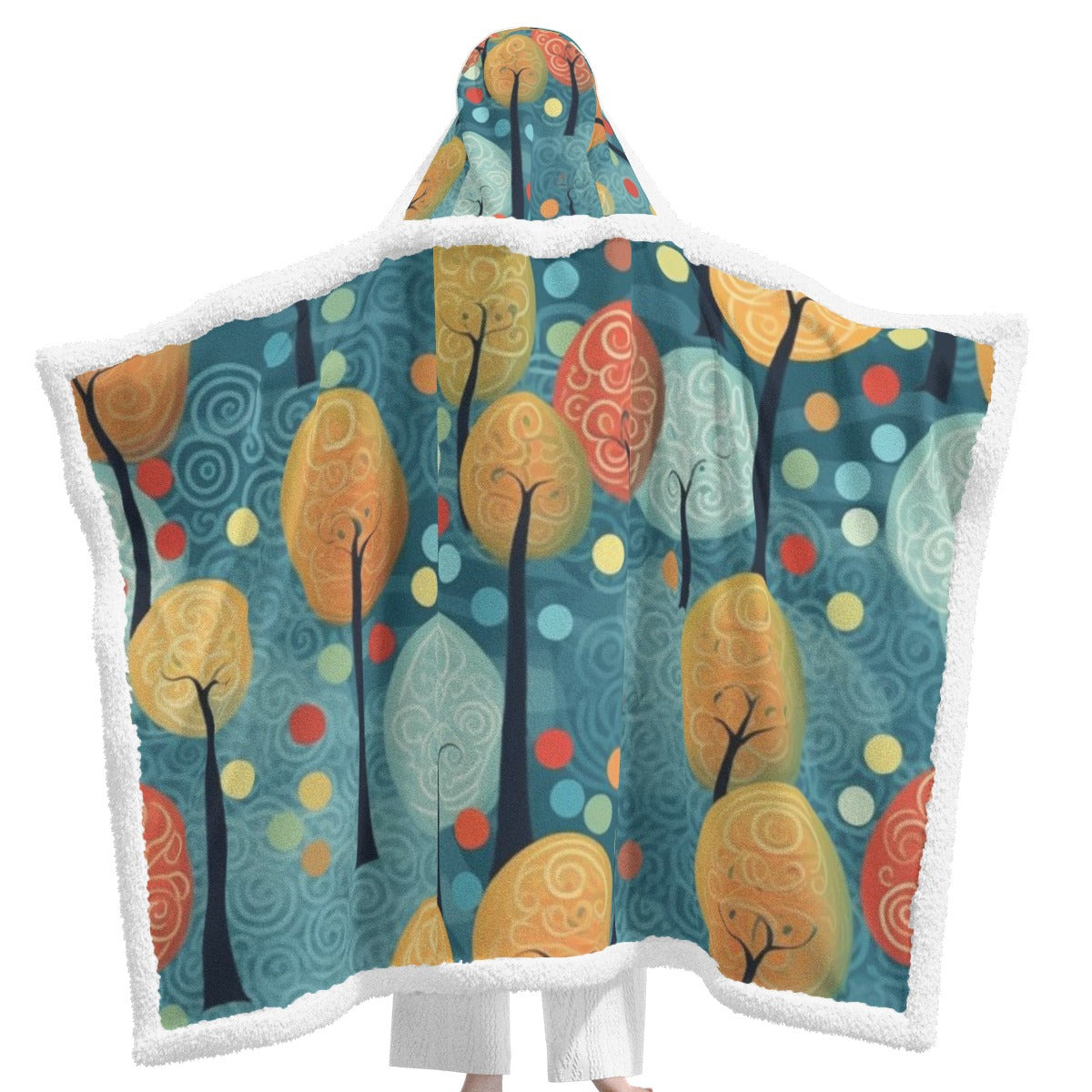 All-Over Print Unisex Wearable Hooded Blanket