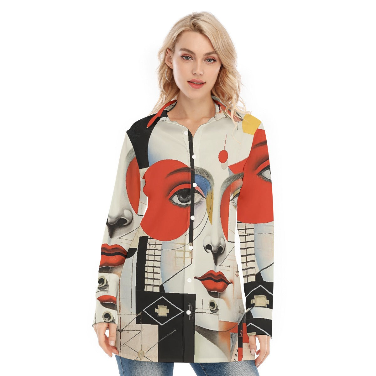 All-Over Print Women's Long Shirt