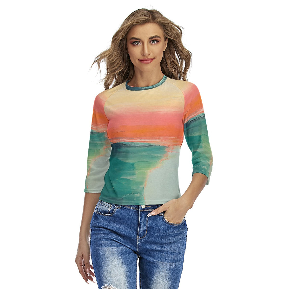 All-Over Print Women's Raglan Sleeves T-shirts