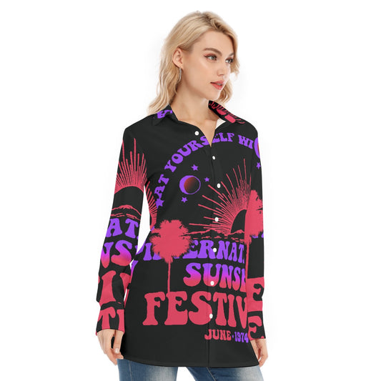 All-Over Print Women's Long Shirt