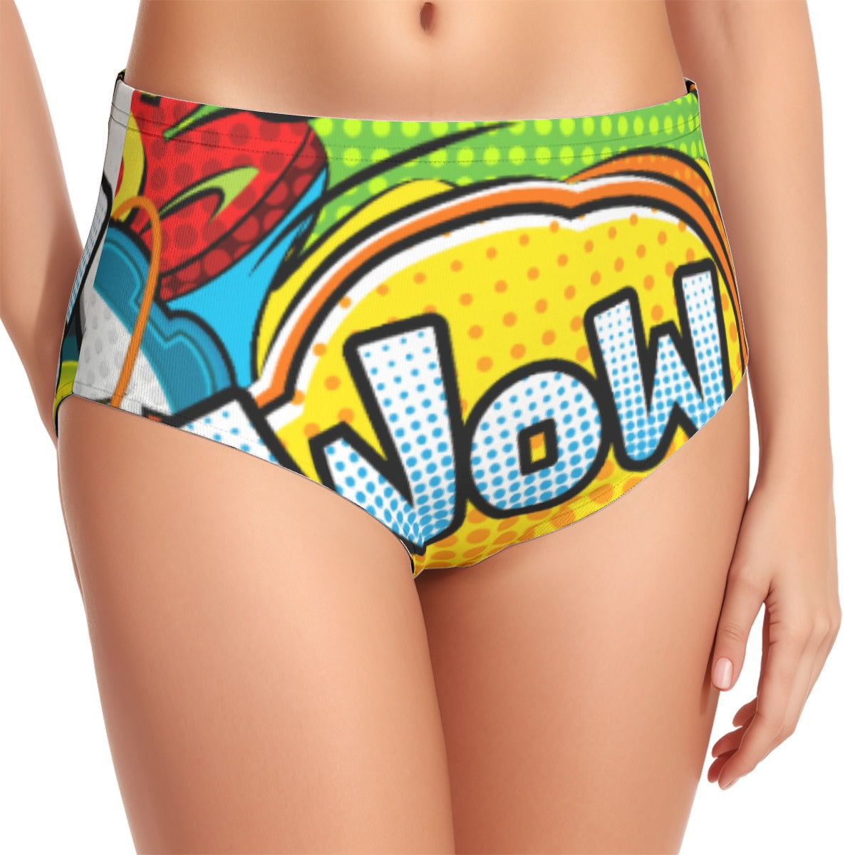 All-Over Print Women's Swimsuit Set With Halter