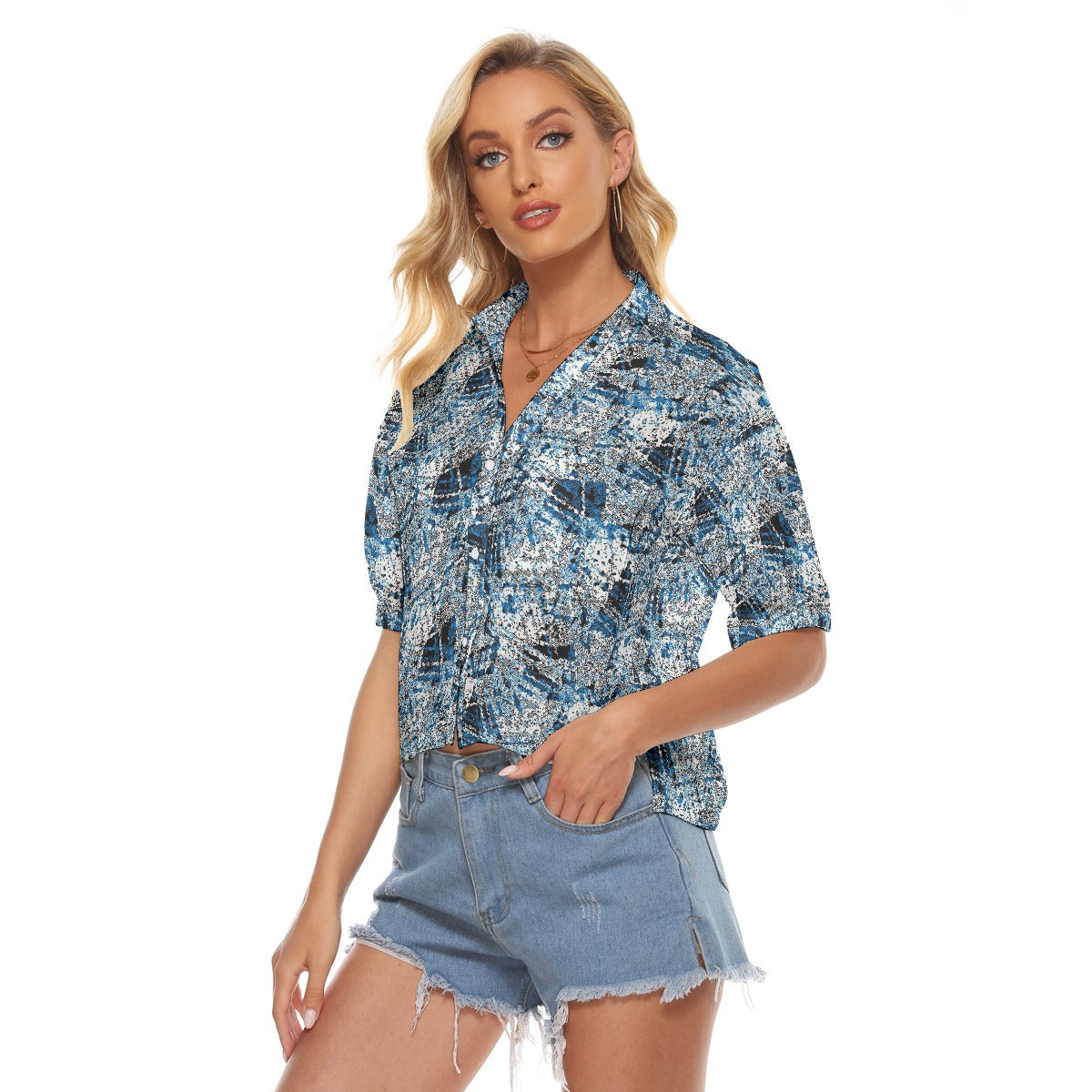 All-Over Print Women's V-neck Shirts