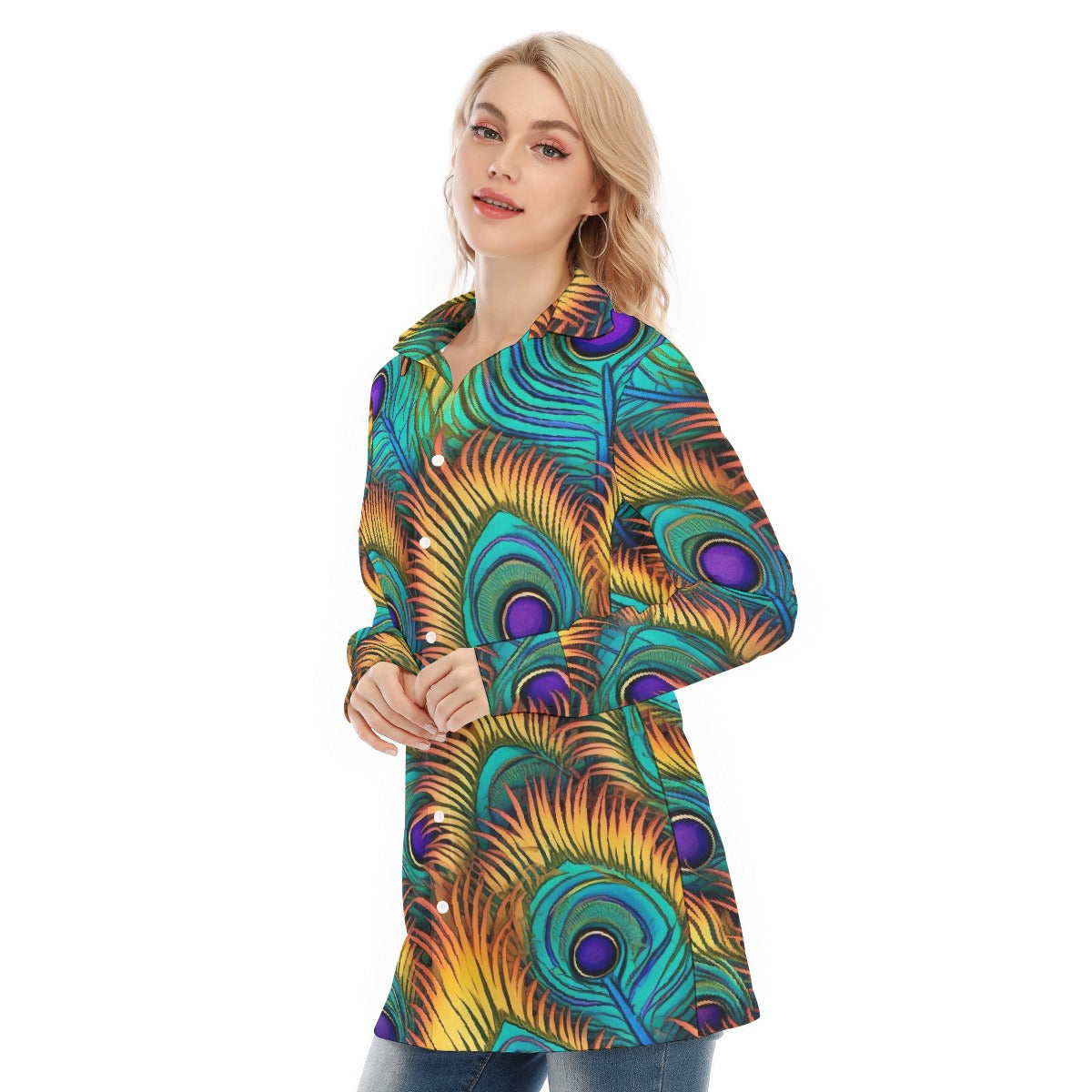 All-Over Print Women's Long Shirt