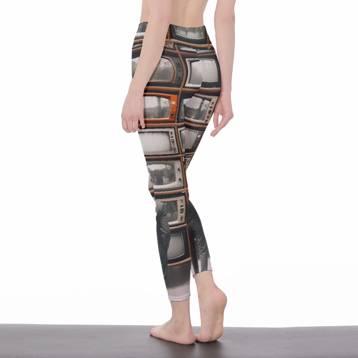 All-Over Print Women's High Waist Leggings | Side Stitch Closure