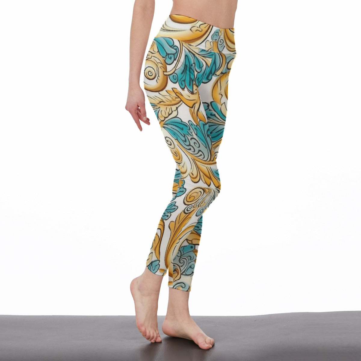 All-Over Print Women's High Waist Leggings | Side Stitch Closure