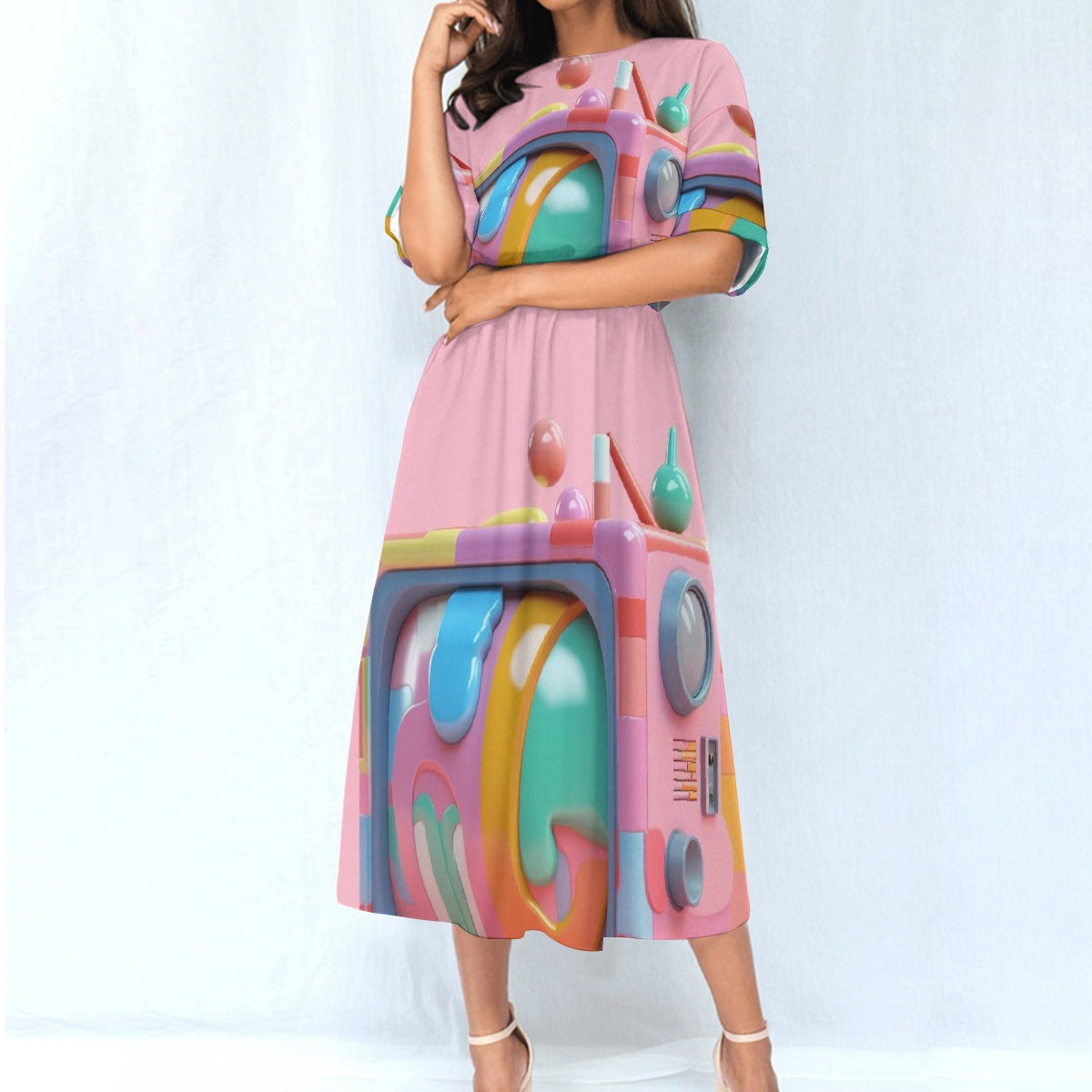 All-Over Print Women's Elastic Waist Dress