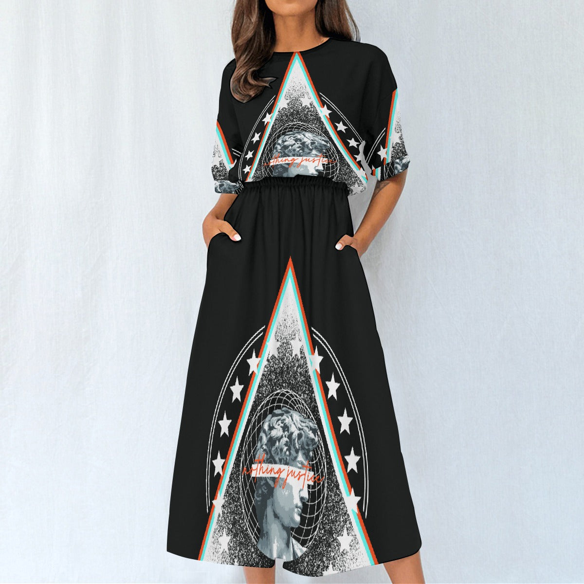 All-Over Print Women's Elastic Waist Dress