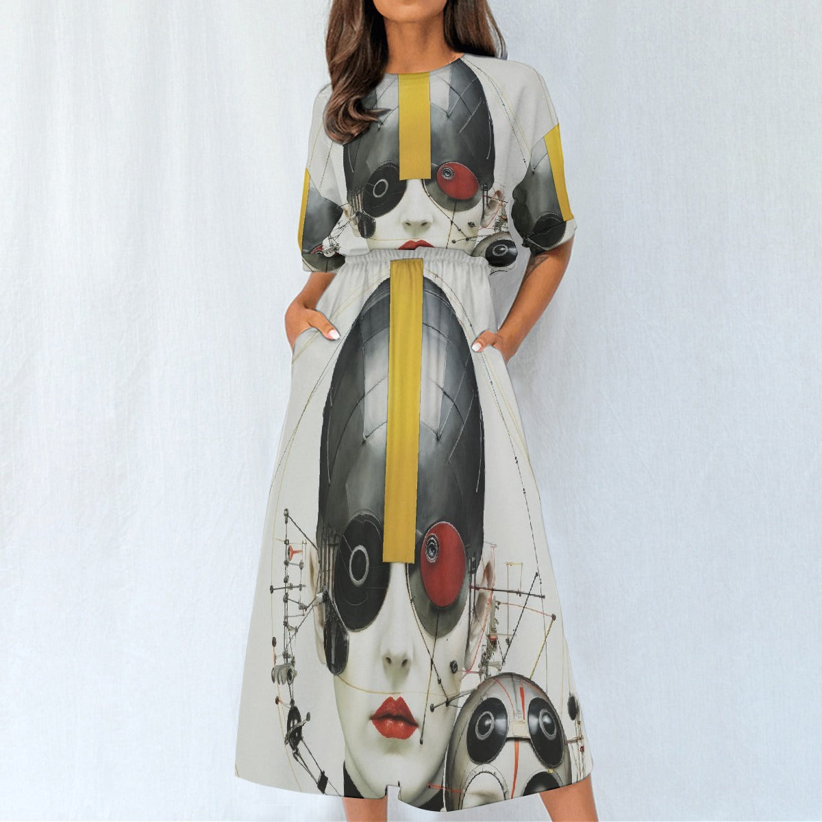 All-Over Print Women's Elastic Waist Dress