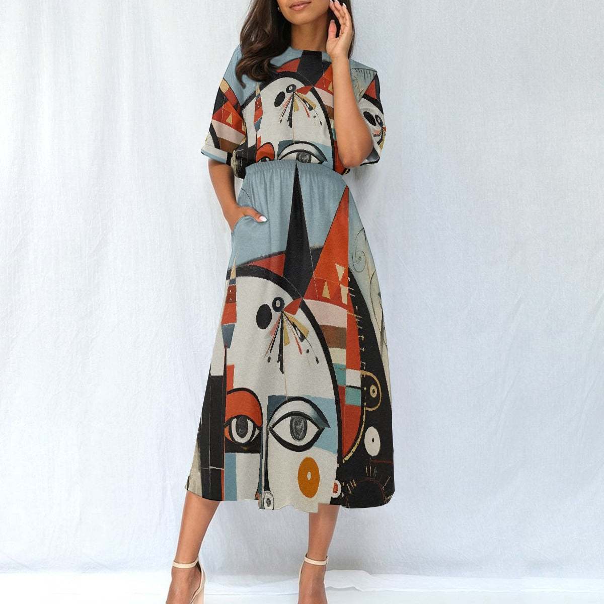 All-Over Print Women's Elastic Waist Dress