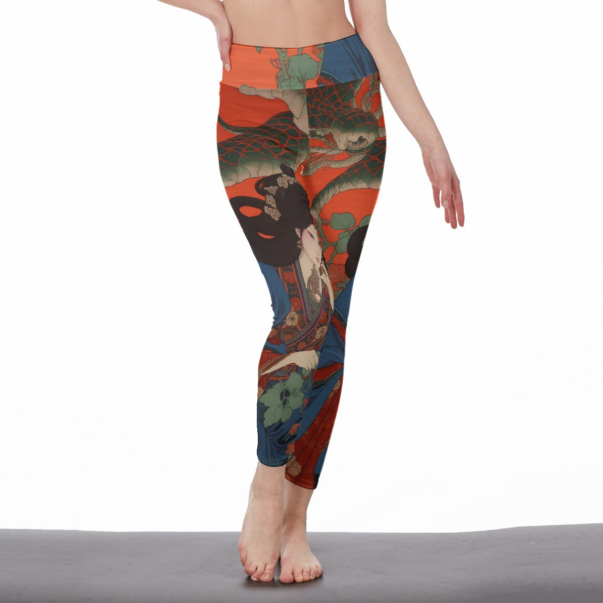 All-Over Print Women's High Waist Leggings | Side Stitch Closure